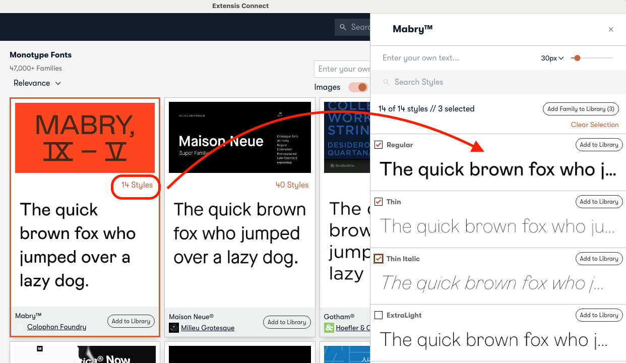 Monotype Font Inventory